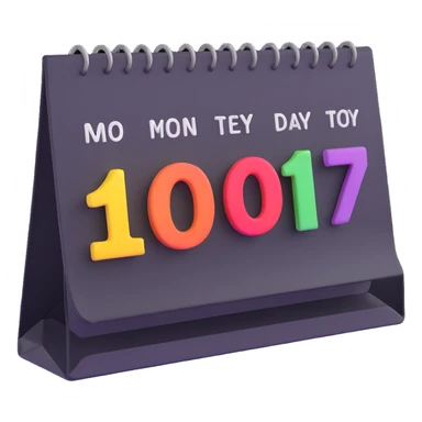 calendar with TODAY marked in bright colors sticker