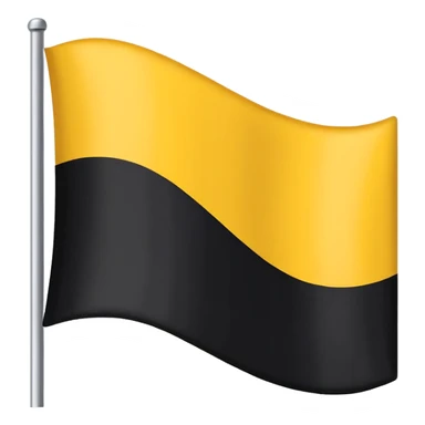 a yellow black and white flag sticker