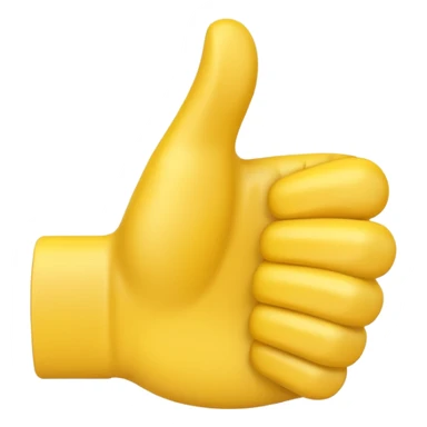thumbs up emoji with two thumbs facing outwards  sticker