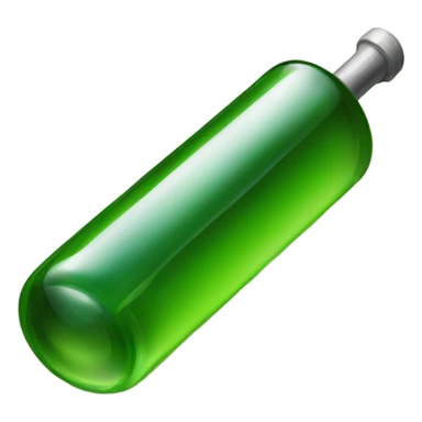 Green rectangle rod with glass filled with oil in the middle sticker