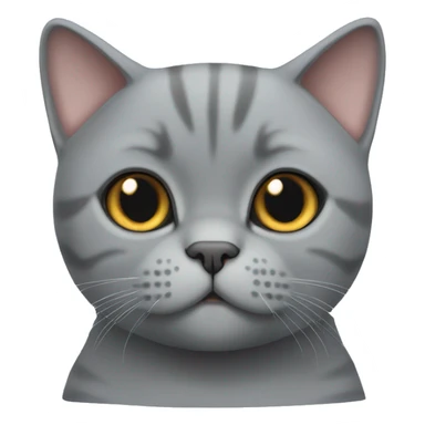 Cute Grey British shorthair cat  sticker
