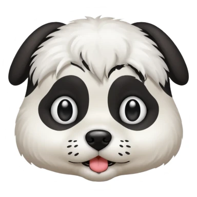 dog white with black face and short hair sticker