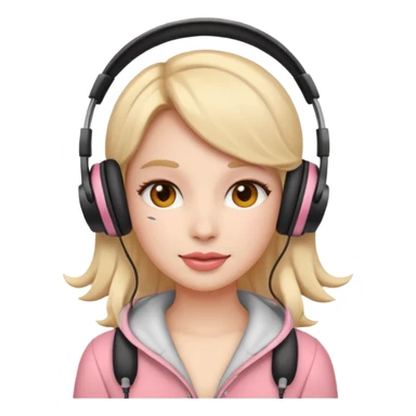 coquette emoji headphones sticker