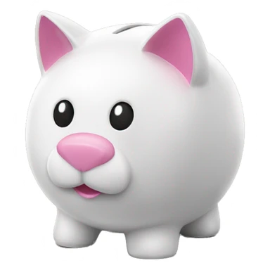 cat piggy bank side view sticker