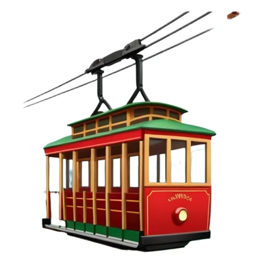 A cable car san francisco style climbing sticker