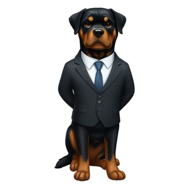 rottweiler wearing a suit  sticker