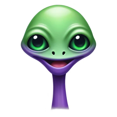 Alien sticking his tongue sticker