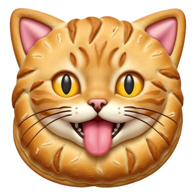 one biscuit cat tongue sticker