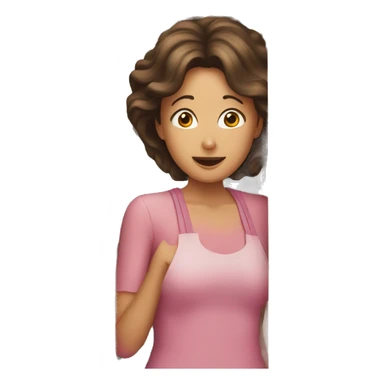 a woman hiding inside a kitchen cupboard sticker