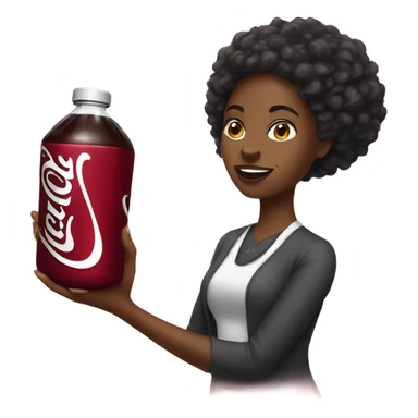 Black women holding a dr pepper sticker