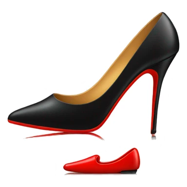 Black stilleto with red bottom of shoe  sticker