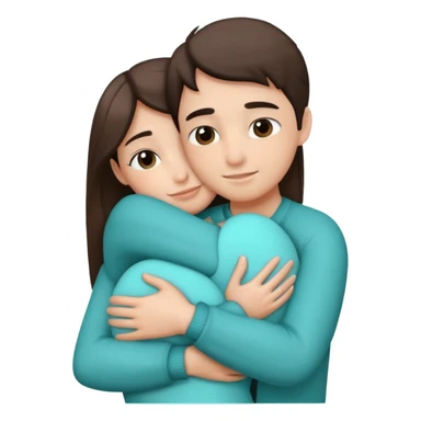 Teal hugs with Belles wording sticker