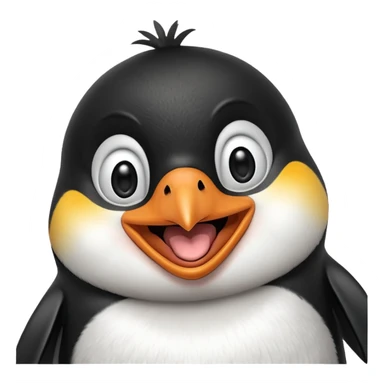 Penguin  laughing sticker