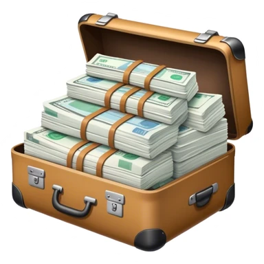 luggage filled with a lot of receipts sticker