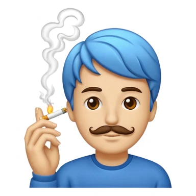 wave smoking a cigarette sticker