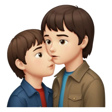 will byers and mike wheeler kissing sticker