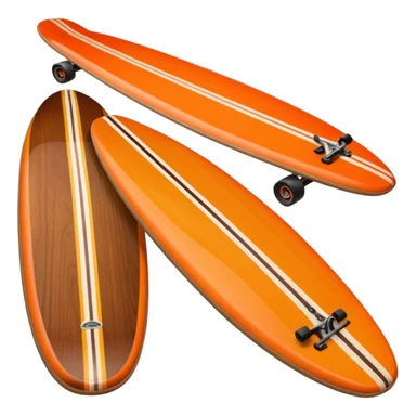 surfboard, Wooden Longboard sticker