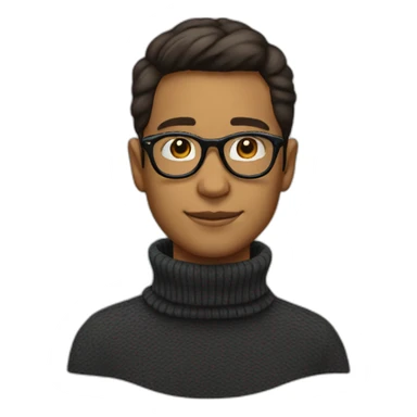 turtleneck glasses sticker