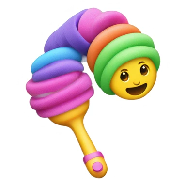 a  singleplastic colorful Velcro Curlers sticker