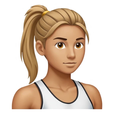 Athlete with pony tail sticker