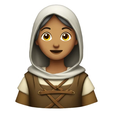 medieval woman peasant sticker