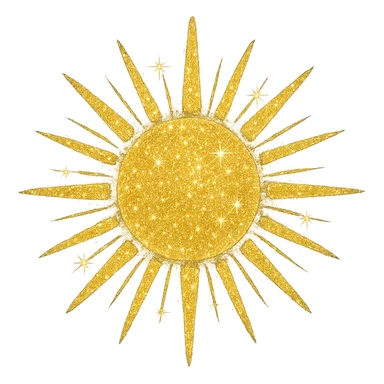 sparkly sun sticker