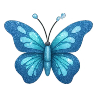 glitter ice butterfly sticker