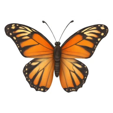 An orange butterfly sticker