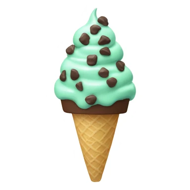 Mint-ice-cream-with-chocolate-chips  sticker