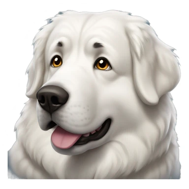 Old fat great pyrenees dog sticker