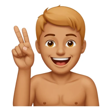 Laughing emoji with his middelfinger up  sticker