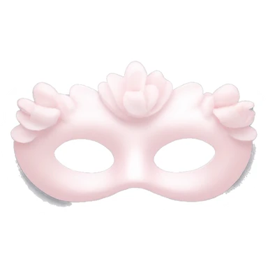 Light pink Frilly sleep mask with white swans sticker