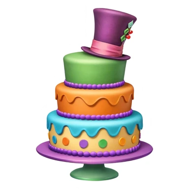 Mad hatter’s unbirthday cake sticker