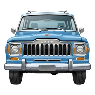 vintage blue jeep wagoneer suv sticker