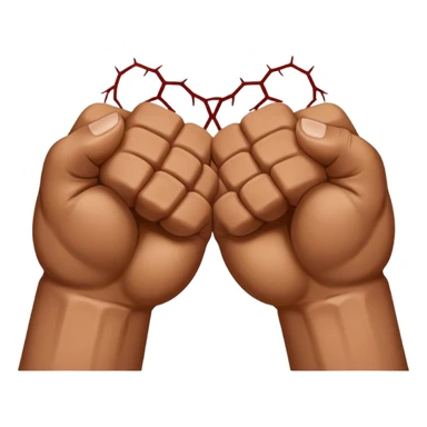 Two fists crossed over each other at the wrists  sticker