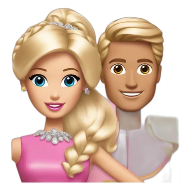 Barbie and Ken sticker