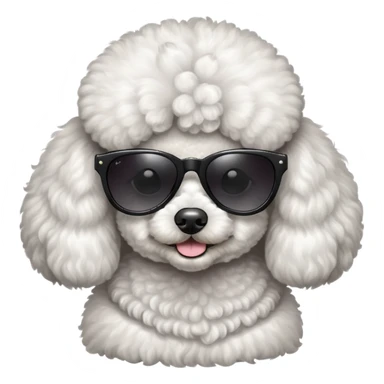 poodle wearing sunglasses sticker