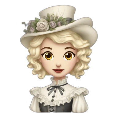 femme gothique victorienne sticker