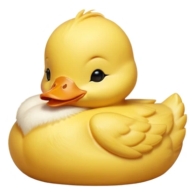 Meme-Worthy Cute Sleeping Yellow Baby Duck Portrait Emoji, Head resting peacefully with a contented smile, showcasing a delightfully tiny build and a luxuriously soft bright yellow downy coat, eyes shut in a serene, restful nap, Simplified yet hilariously adorable features, highly detailed, glowing with a soft, drowsy light, high shine, relaxed and utterly lovable, stylized with an air of playful laziness, bright and heartwarming, soft glowing outline, capturing the essence of a comically sleepy duckling, so meme-worthy it feels like it could instantly become the next viral sensation of adorable slumber! sticker