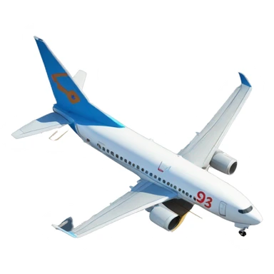 Boing 737 in aero port  sticker