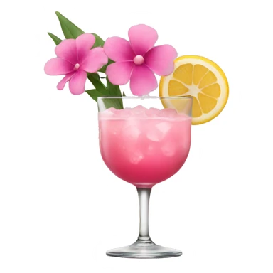 Cocktail with pink flowers sticker
