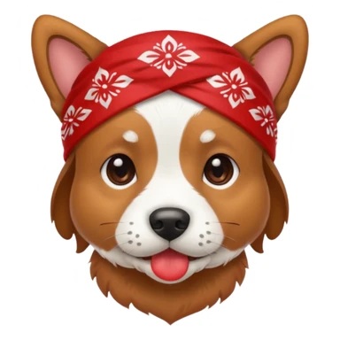 dog with wearing red bandana sticker