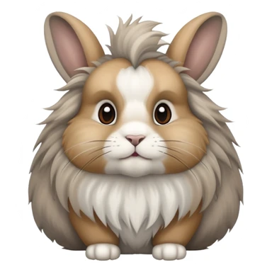 light brown, white and grey dwarf lionhead rabbit sticker