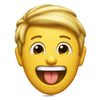 The laugh emoji with the thounder emoji sticker