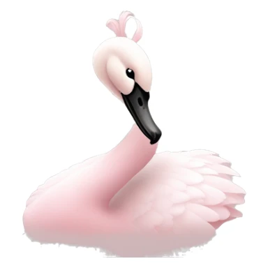 pastel pink swan sticker