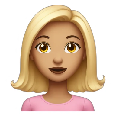 sassy girl with long false lashes sticker