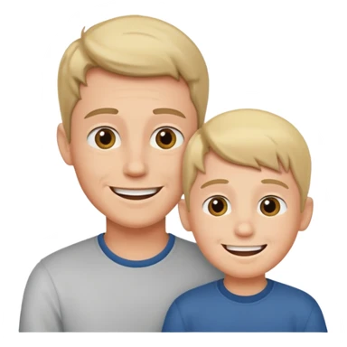 hijo habalndo con padre sticker