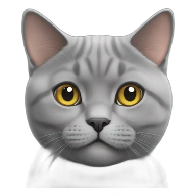  gray british shorthair cat sticker