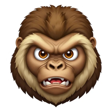 A gorilla angry face with realstick sticker