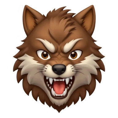 Werewolf – Furry wolf-man mid-roar sticker